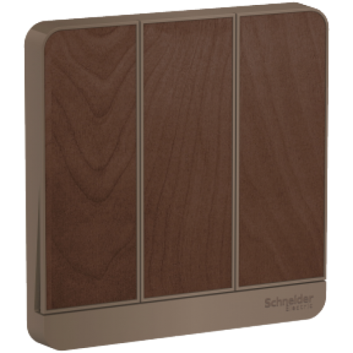 Schneider Electric AvatarOn Dark Wood Switch - lightings.com.sg